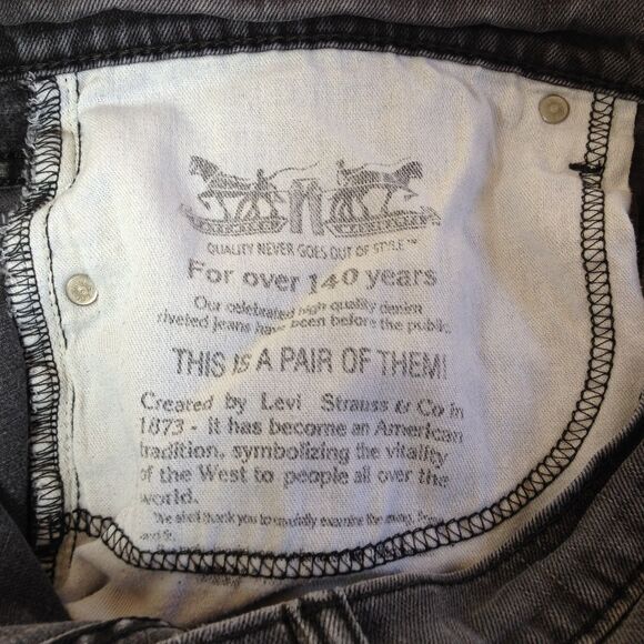 Vintage Mens Levi Strauss & Co 559 Relaxed Fit Red Tab Jeans Tag Sz 34x32 Black - Picture 8 of 12